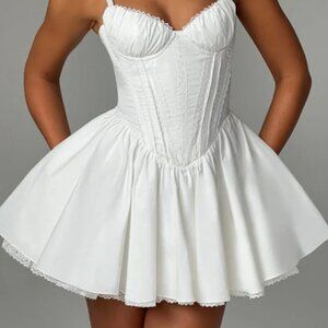 Babyboo White Josie Mini Dress